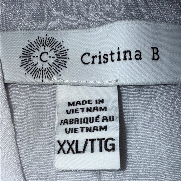 Cristina B Top White Sleeveless Women's Size XXL - Picture 9 of 11